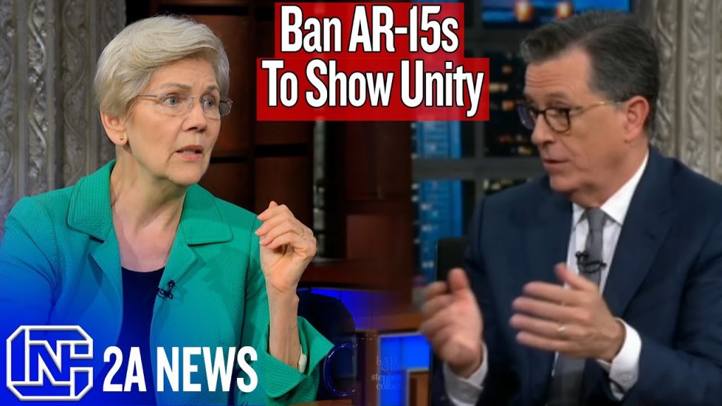 Elizabeth Warren & Stephen Colbert Tells Republicans To Ban AR-15s In Show of Unity